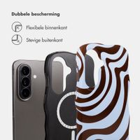 Selencia Vivid Wavy Backcover met MagSafe Samsung Galaxy A57 (5G) - Dream Swirl Chocolate