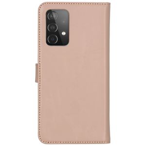 Selencia Echt Lederen Bookcase Samsung Galaxy A52(s) (5G/4G) - Roze