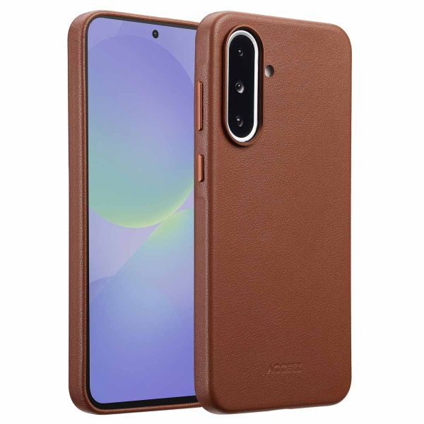 Accezz MagSafe Leather Backcover Samsung Galaxy A36 / A56 - Coffee Brown