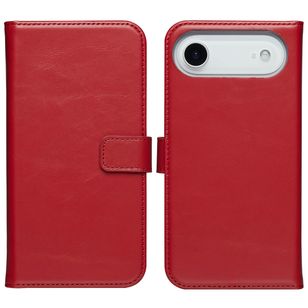 Selencia Echt Leren Bookcase Apple iPhone 17 Air - Rood