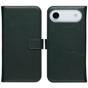 Selencia Echt Leren Bookcase Apple iPhone 17 Air - Groen