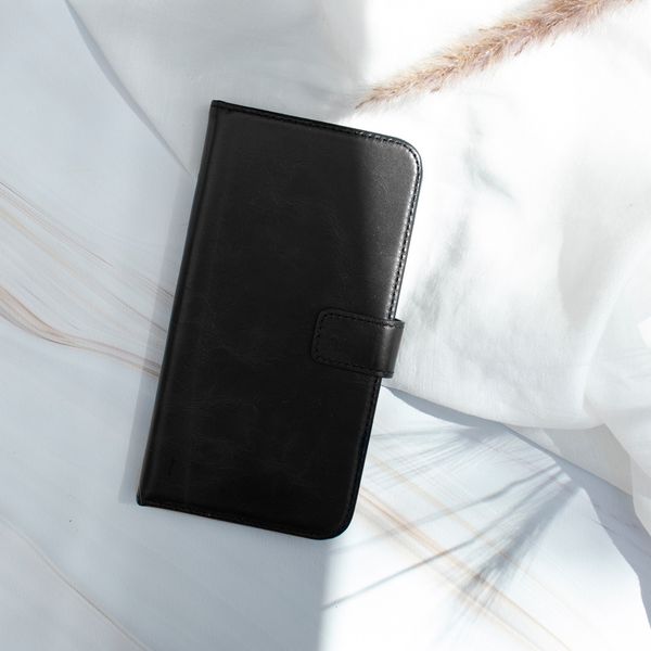 Selencia Echt Leren Bookcase Samsung Galaxy A8 (2018) - Zwart