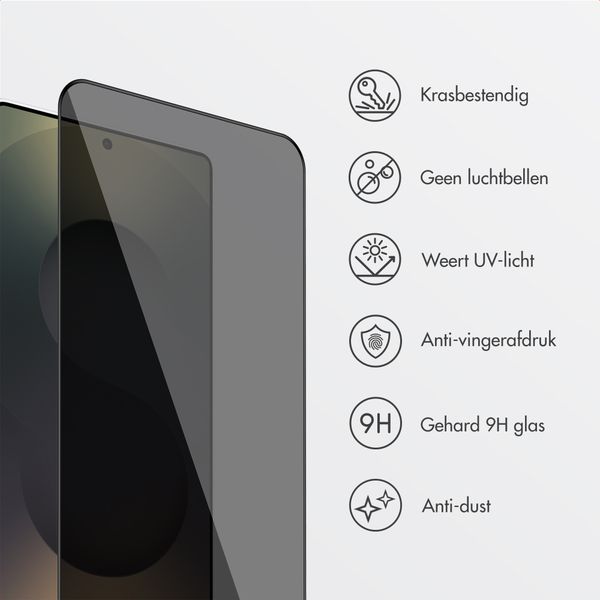 Accezz Gehard Glas Privacy Screenprotector + Applicator Samsung Galaxy S26 Ultra