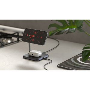 Zens Draadloos oplaadstation 3-in-1 - Aluminium Serie - Geschikt voor MagSafe en Qi2 - Zwart