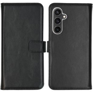 Selencia Echt Leren Bookcase Samsung Galaxy S23 FE - Zwart