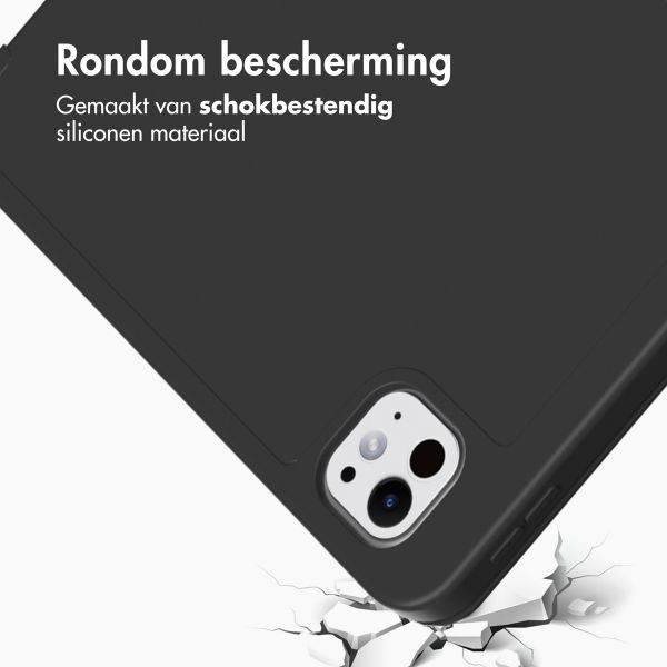 Accezz Smart Silicone Bookcase Apple iPad Pro 11 (2024) M4 - Zwart