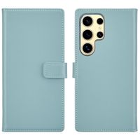 Selencia Echt Leren Bookcase Samsung Galaxy S25 Ultra - Air Blue
