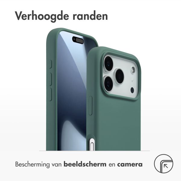 Accezz Liquid Silicone Backcover met MagSafe Apple iPhone 17 Pro - Dark Green