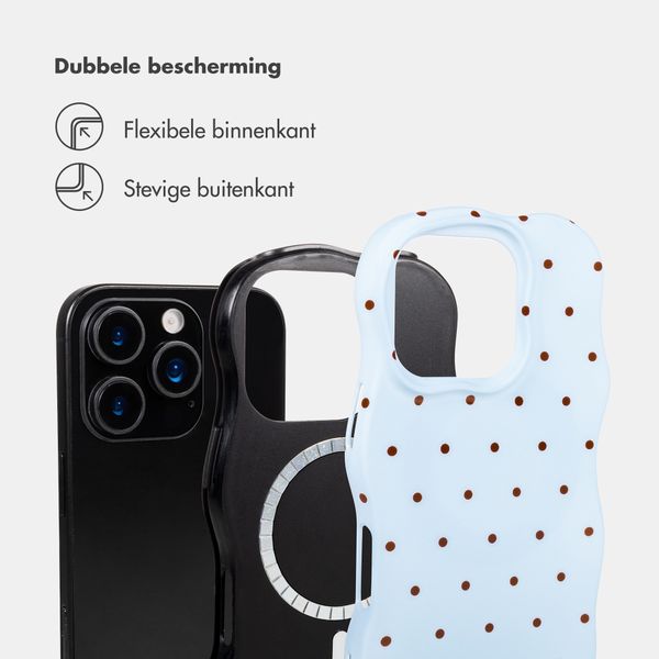 Selencia Vivid Wavy Backcover met MagSafe Apple iPhone 16 Pro - Happy Dots Digital Sky