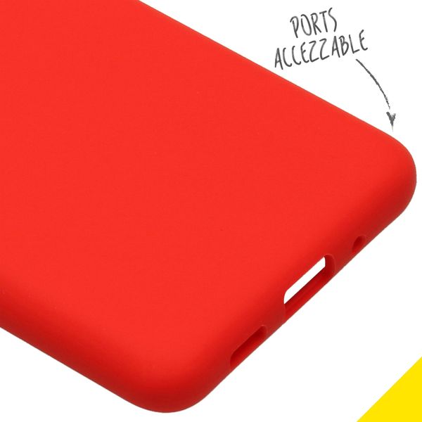 Accezz Liquid Silicone Backcover Samsung Galaxy S20 Ultra - Rood