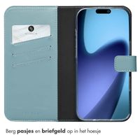 Selencia Echt Leren Bookcase Apple iPhone 17 Air - Air Blue