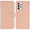 Selencia Echt Lederen Bookcase Samsung Galaxy A23 (5G) - Dusty Pink