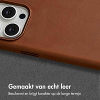 Accezz Vintage Leather Magsafe Backcover iPhone 15 Pro - Tabacco Cognac