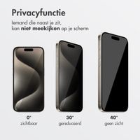 Accezz Gehard Glas Privacy Screenprotector + Applicator Apple iPhone 15 Pro