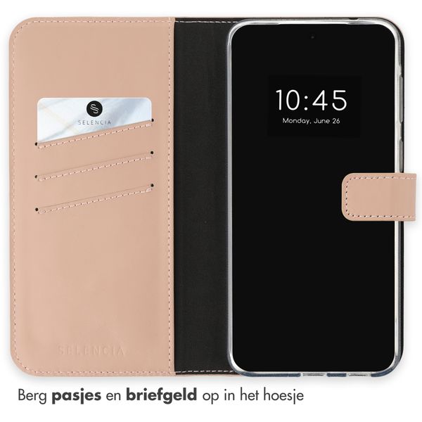 Selencia Echt Leren Bookcase Samsung Galaxy A57 (5G) - Lichtroze