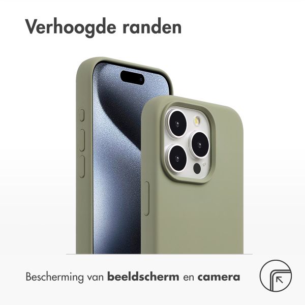 Accezz Liquid Silicone Backcover met MagSafe Apple iPhone 15 Pro - Cooper Green