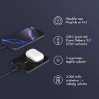 Accezz Kevlar Powerbank 5.000 mAh - MagSafe en Qi2 - Zwart