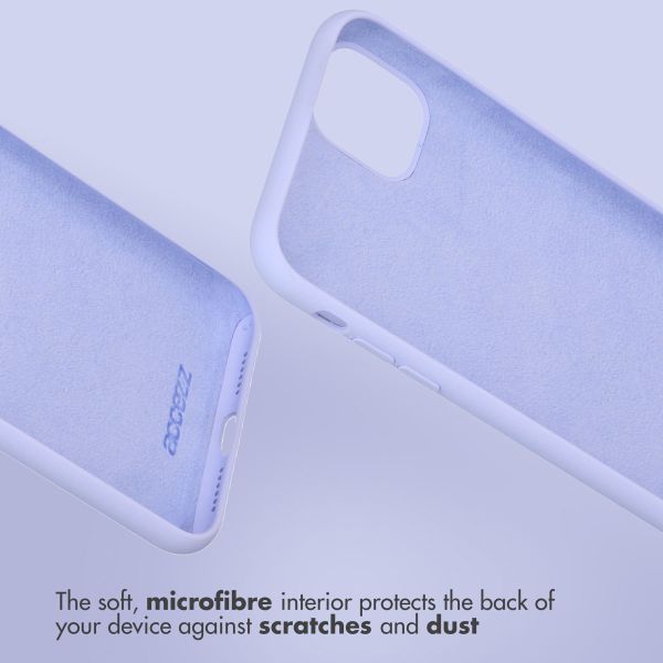 Accezz Liquid Silicone Backcover Apple iPhone 13 Pro Max - Paars