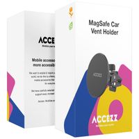 Accezz Telefoonhouder auto - MagSafe - Inclusief Magnetische Cirkel - Ventilatierooster - Zwart