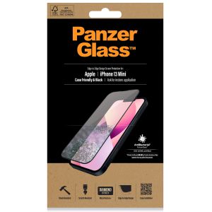 PanzerGlass Anti-Bacterial CaseFriendly Screenprotector iPhone 13 Mini - Zwart