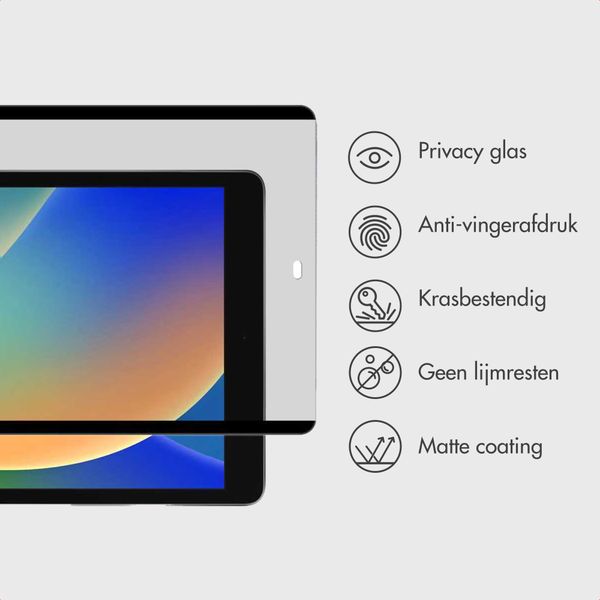 Accezz Magnetische Privacy Screenprotector Apple iPad 9 (2021) 10.2 / iPad 8 (2020) 10.2 / iPad 7 (2019) 10.2 / Air 3 (2019) / Pro 10.5 (2017)