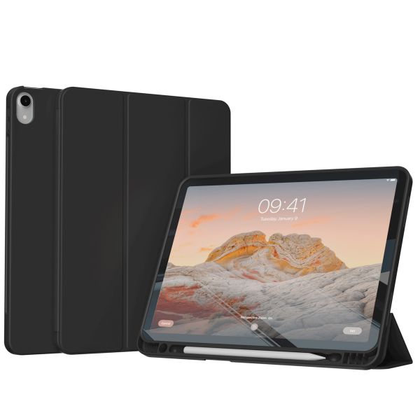 Accezz Smart Silicone Bookcase iPad 11 (2025) 11 inch / iPad 10 (2022) 10.9 inch - Zwart