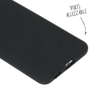 Accezz Liquid Silicone Backcover Samsung Galaxy S21 - Zwart