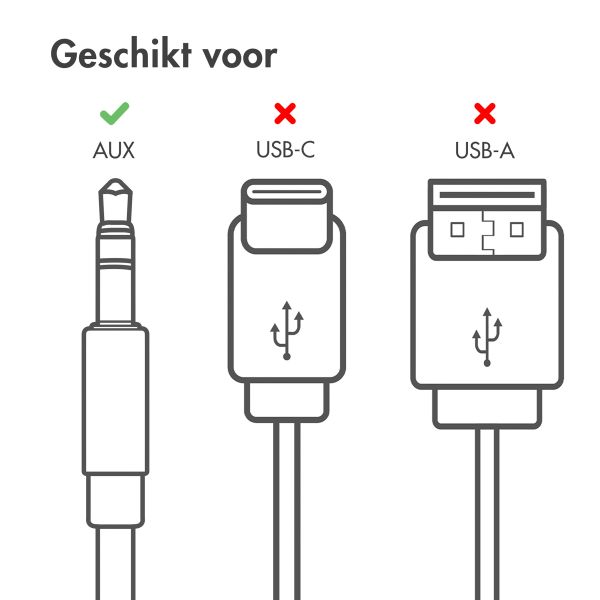 Accezz Oordopjes - Bedrade oordopjes - AUX / 3,5 mm Jack aansluiting - Zwart