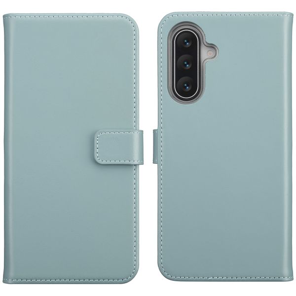 Selencia Echt Leren Bookcase Samsung Galaxy A17 - Lichtblauw