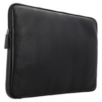 Accezz Leather Laptop hoes met rits 13-14 inch - Laptopsleeve - Zwart