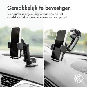 Accezz Telefoonhouder auto - Draadloze oplader - Dashboard en voorruit - Zwart