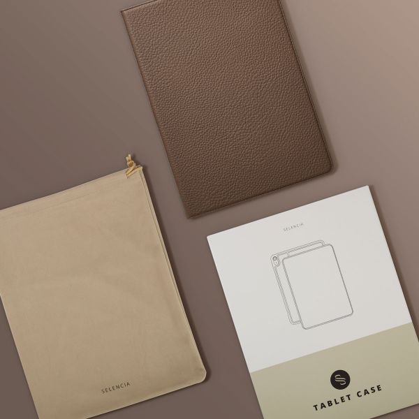 Selencia Riva Bookcase Apple iPad Air 11 inch (2026) M4 / (2025) M3 / (2024) M2 / Air 5 (2022) / Air 4 (2020) - Mocha Brown
