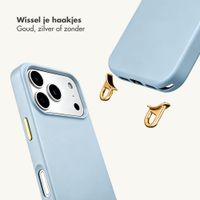 Selencia Rivièra MagSafe Backcover met afneembare haakjes iPhone 12 / 12 Pro - Powder Blue