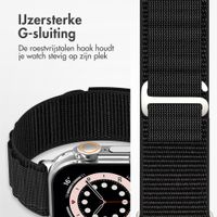 Accezz Nylon Alpine bandje Apple Watch | 44/45/46/49 mm - Zwart