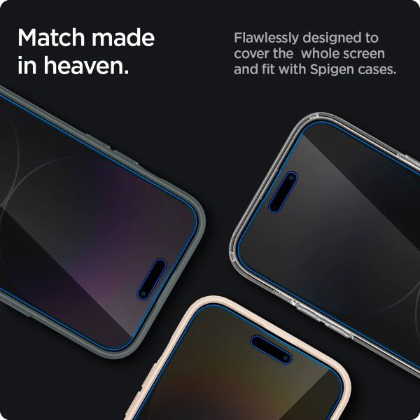 Spigen GLAStR Privacy EZ Fit Screenprotector + Applicator Apple iPhone 14 Pro