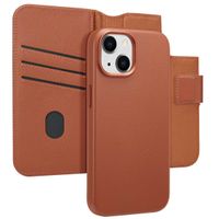 Accezz Leather Bookcase 2-in-1 met MagSafe iPhone 15 - Sienna Brown