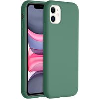 Accezz Liquid Silicone Backcover iPhone 11 - Donkergroen