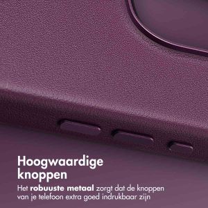 Accezz MagSafe Leather Backcover iPhone 16 Pro - Heath Purple