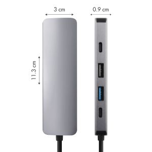 Accezz 5-in-1 USB-C Hub - 4K 30Hz Ultra HD - 100 Watt opladen - Docking station