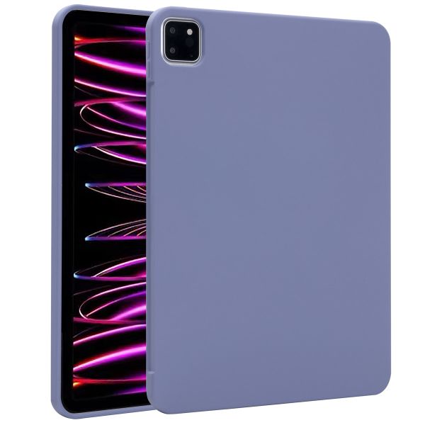 Accezz Liquid Silicone Backcover met penhouder Apple iPad Pro 11 (2022 / 2021 / 2020 / 2018) - Lila
