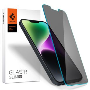 Spigen EZ Fit GLAS.tR Privacy Glass Screenprotector - 1 pack Apple iPhone 17e / 16e / 14 / 13 / 13 Pro