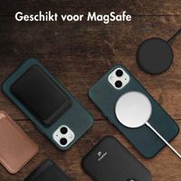 Accezz Vintage Leather Magsafe Backcover Apple iPhone 13 - Smokey Green