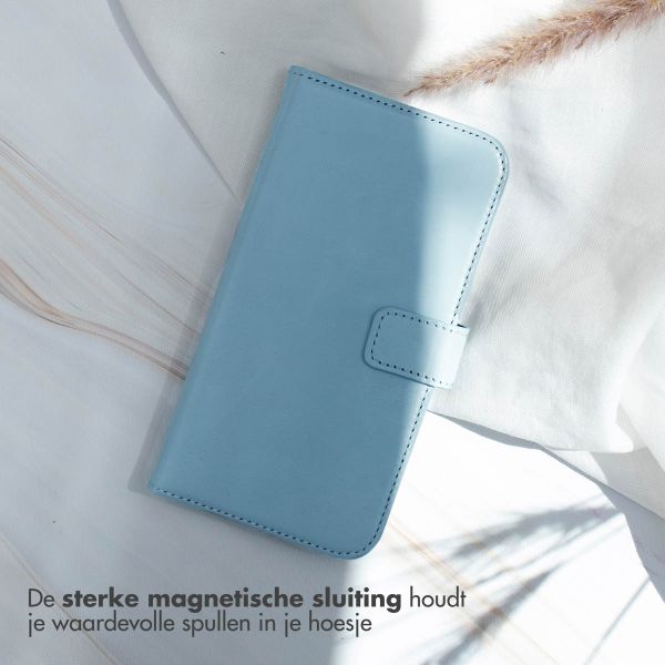 Selencia Echt Lederen Bookcase Samsung Galaxy A35 - Air Blue