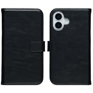 Selencia Echt Leren Bookcase Apple iPhone 17 - Zwart