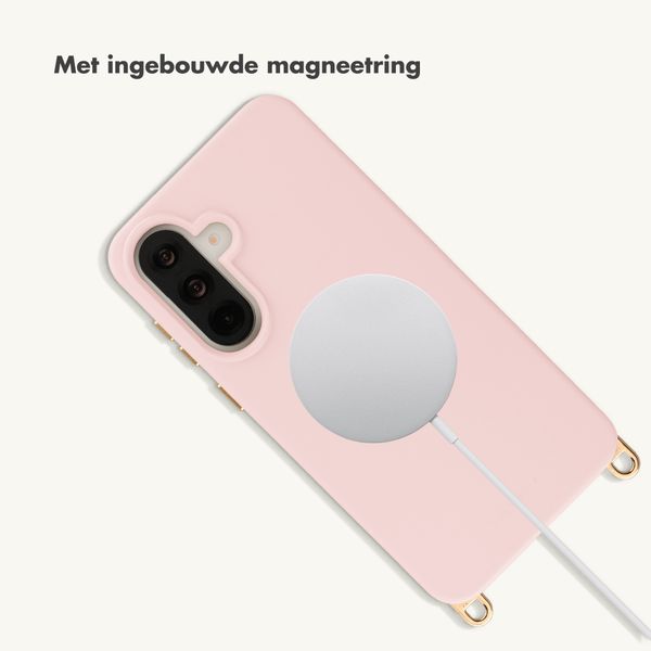 Selencia Rivièra MagSafe Backcover met afneembare haakjes Samsung Galaxy A36 / A56 - Sorbet Pink