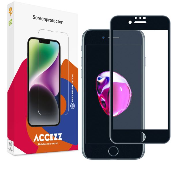Accezz Gehard Glas Full Cover Screenprotector Apple iPhone SE (2022 / 2020) / 8 / 7 / 6(s)