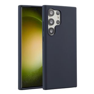 Accezz Liquid Silicone Backcover Samsung Galaxy S23 Ultra - Donkerblauw