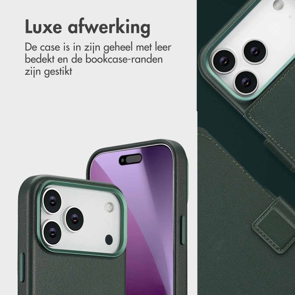 Accezz Leather Bookcase 2-in-1 met MagSafe Apple iPhone 17 Pro Max - Cedar Green