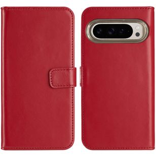 Selencia Echt Leren Bookcase Google Pixel 9 / 9 Pro - Rood