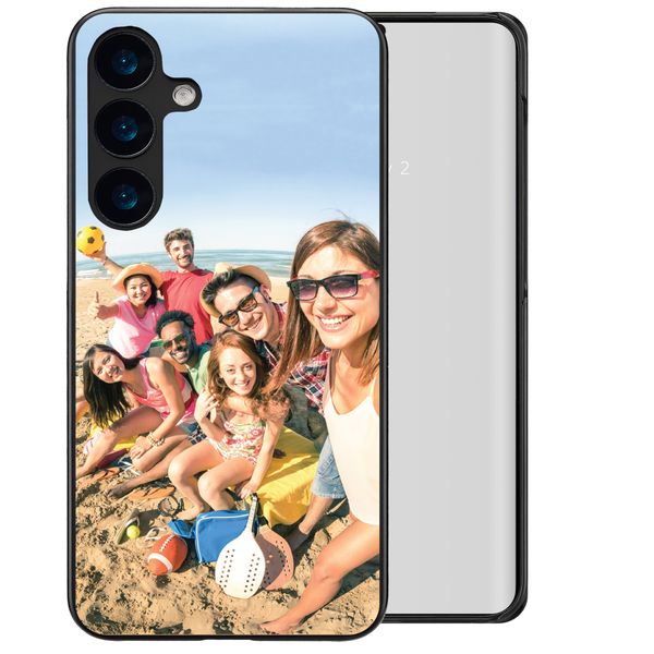 Ontwerp je eigen Samsung Galaxy S25 Plus hardcase hoesje - Zwart